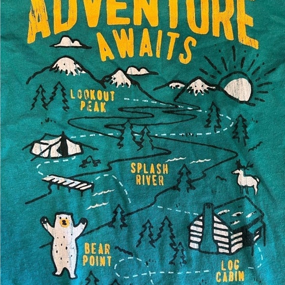 Boys 4t Old Navy shirt; Bears Camping Shirt; Adventure Awaits Shirt - Picture 4 of 8